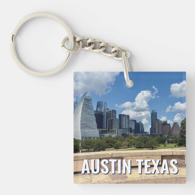 Porte-clefs Austin Texas Downtown Buildings Photographie (Devant)