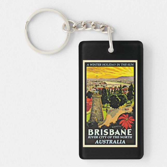 Porte-clefs Australie-Brisbane, une fête d'hiver, (Devant)
