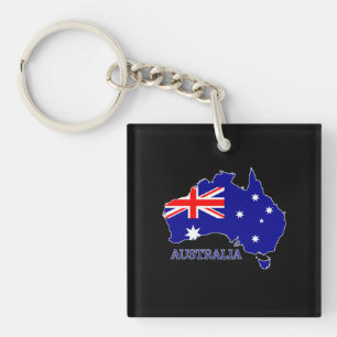 Porte-clefs Australie Carte du drapeau Voyage