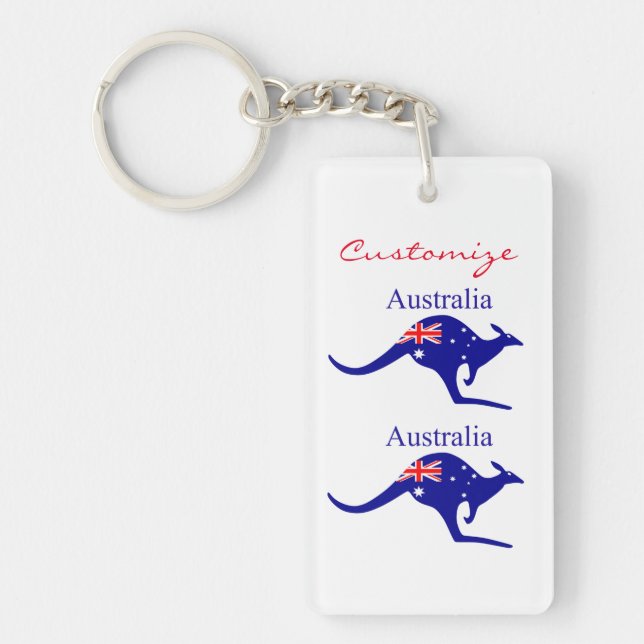 Porte-clefs Australie : Drapeau Kangaroo Thunder_Cove (Devant)