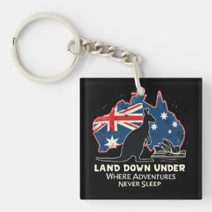 Porte-clefs Australie Kangaroo Aussies atterrir sous les