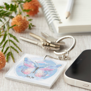Porte-clefs Autocollant Papillon Pastel Rêveur Esthétique Do