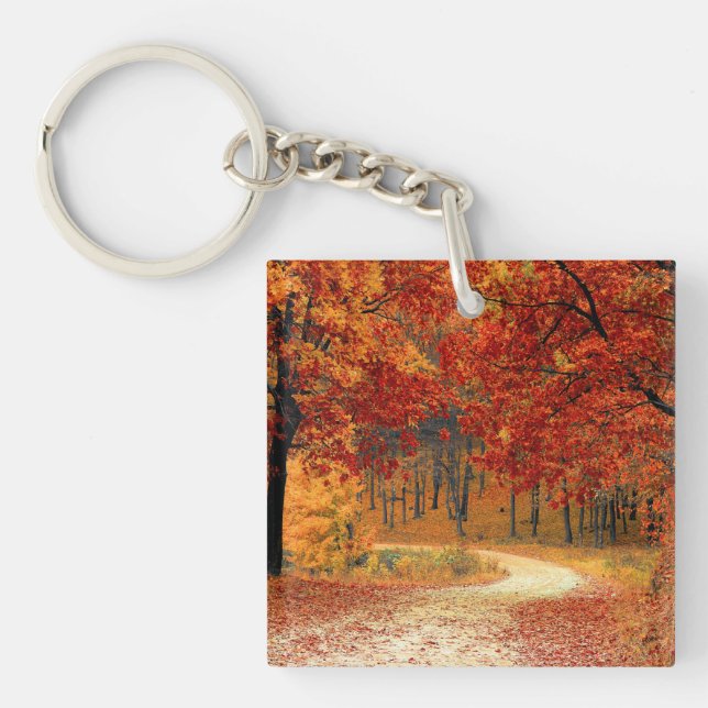 Porte-clefs automne dans la forêt (Devant)