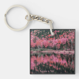 Porte-clefs Automne en Porte - clé acrylique rose