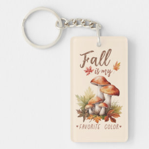 Porte-clefs Automne Est Ma Couleur Préférée - Champignons & Fe