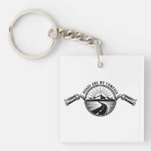 Porte-clefs Aventure à l'horizon en moto