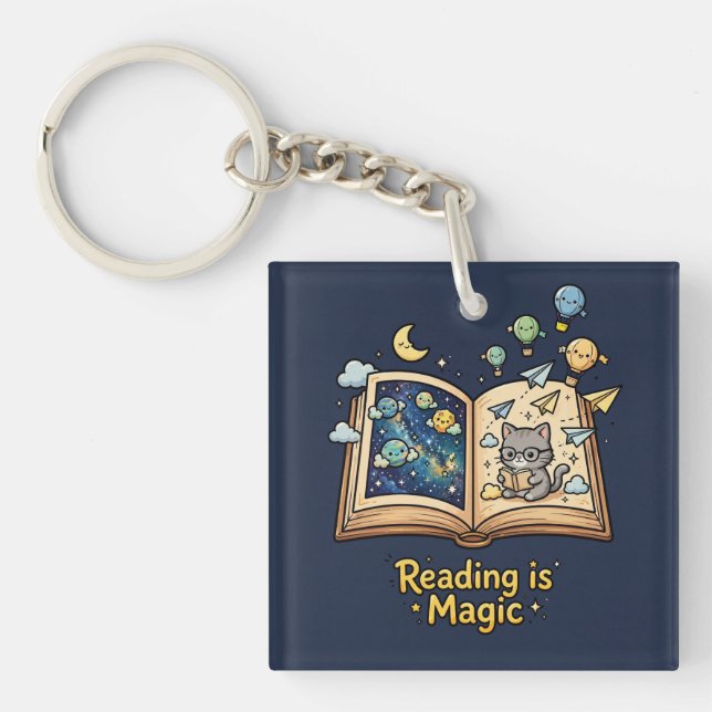 Porte-clefs Aventure de lecture magique - Conception livresque (Devant)