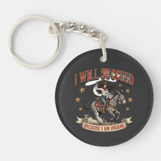 Porte-clefs Aventure de rodéo western sans peur Cowgirl