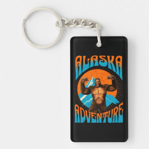 Porte-clefs Aventure rétro Sasquatch de montagne en Alaska