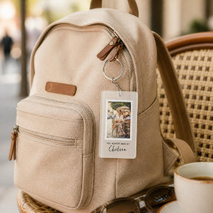 Porte-clefs Aventures de voyage avec timbre-poste