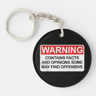 Porte-clefs Avertissement Contient Des Faits Et Des Opinions C