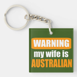 Porte-clefs Avertissement ma femme est Australienne