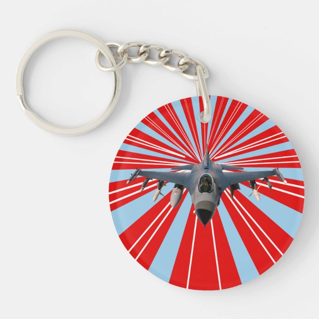 Porte-clefs Avion de chasse (Devant)