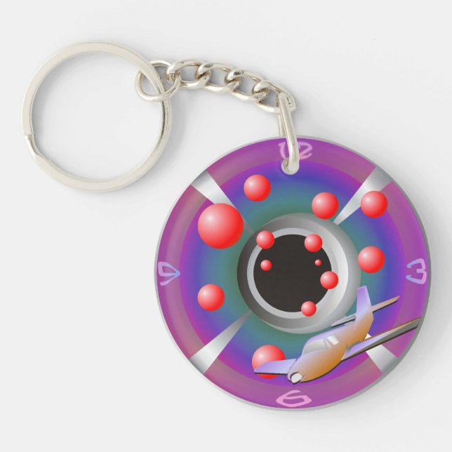 Porte-clefs Avion de science-fiction (Devant)