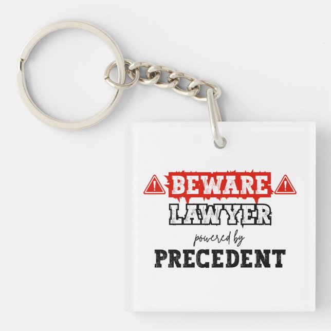 Porte-clefs Avocat Actionné Par Précédent | Drôle procureur (Devant)
