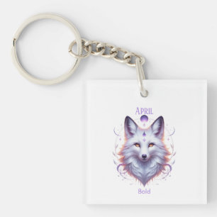 Porte-clefs Avril Mois de naissance Esprit Renard animal