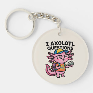 Porte-clefs Axolotl nerd sarcastique je pose des questions sur
