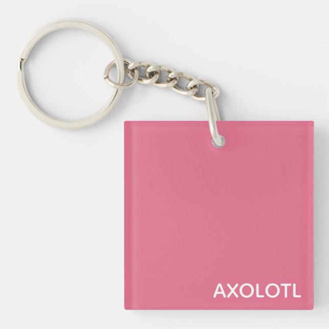 Porte-clefs Axolotl pink color name (Devant)