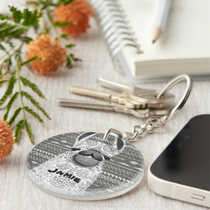 Porte-clefs Aztec Abstrait géométrique Mama Llama