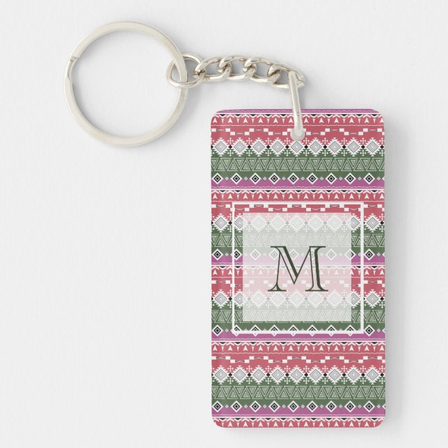 Porte-clefs Aztec pattern, stripes. (Devant)