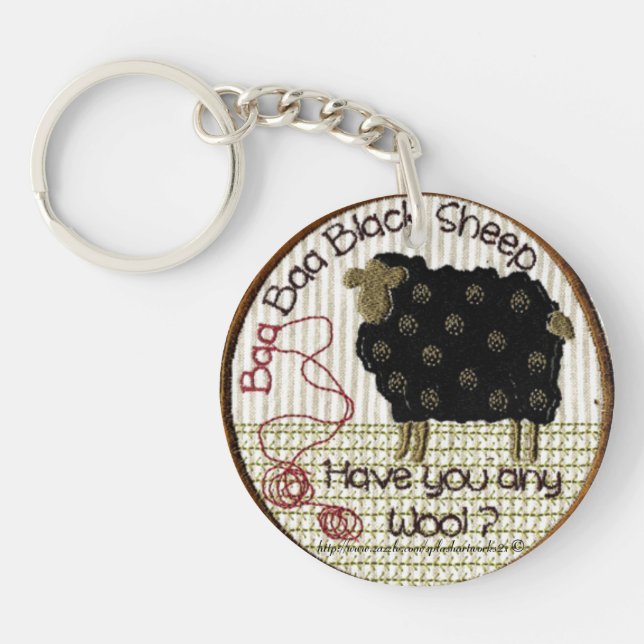 Porte-clefs "Baa Baa Black Sheep" (Devant)