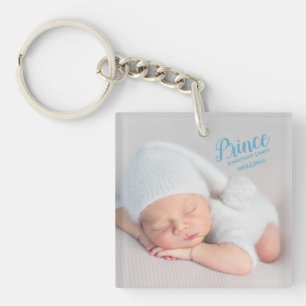 Porte-clefs Baby Boy Prince Photo Birth Keepsaké