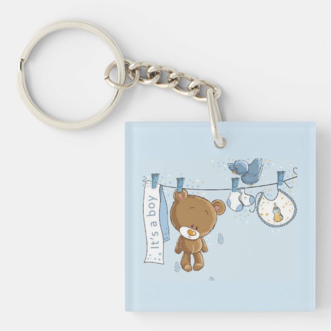Porte-clefs Baby Boy Teddy Bear Baby (Devant)