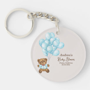 Porte-clefs Baby shower bébé bleu ours Porte - clé acrylique