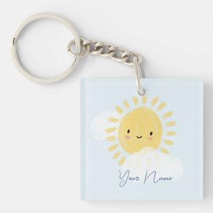 Porte-clefs Baby shower d'anniversaire personnalisé Sunshine