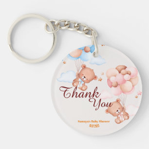 Porte-clefs Baby shower de Merci de l'ours en peluche