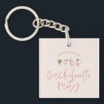 Porte-clefs Bachelorette à script rose fille pour un cadeau<br><div class="desc">Bachelorette à script rose fille pour un cadeau</div>