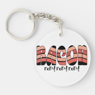 Porte-clefs Bacon Nom ! Nom ! Nom !