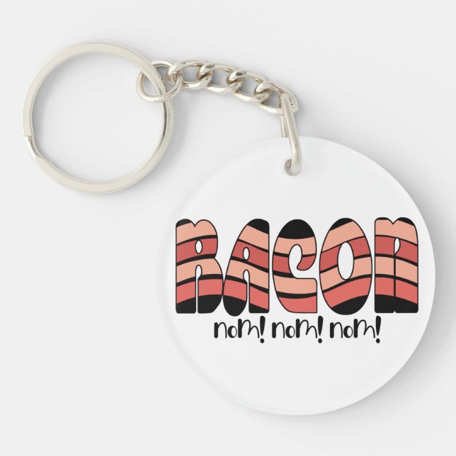Porte-clefs Bacon Nom ! Nom ! Nom ! (Devant)
