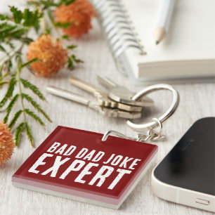 Porte-clefs Bad Papa Plaisanterie Expert TYPOGRAPHIE GRAVE