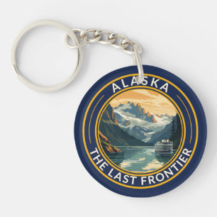 Porte-clefs Badge d'art de voyage en Alaska