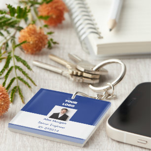 Porte-clefs Badge de photo d'identité exécutif d'entreprise bl