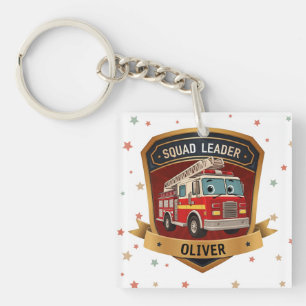 Porte-clefs Badge de pompier mignon personnalisé
