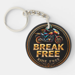 Porte-clefs Badge d'or avec pause Logo de moto gratuit