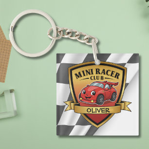 Porte-clefs Badge du Mini Racer Club – Jolie voiture de course