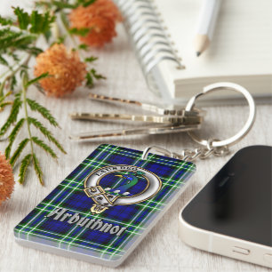 Porte-clefs Badge/Rectangle de tartan du clan Arbuthnot