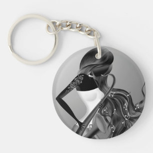 Porte-clefs Bague à clé acrylique Solo Luna