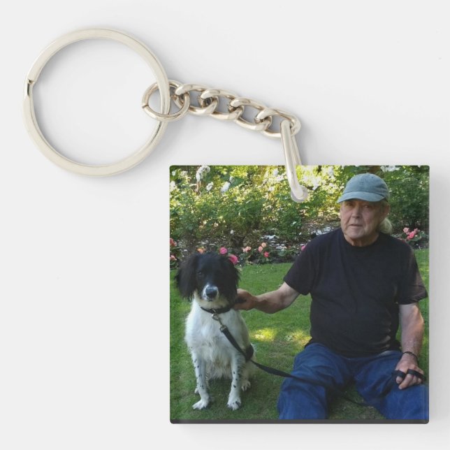 Porte-clefs Bague à clé personnalisable. Ajouter votre propre  (Devant)