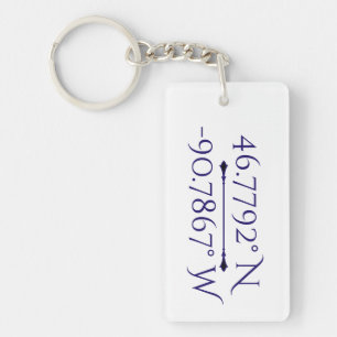 Porte-clefs Bague à touches coordonnées