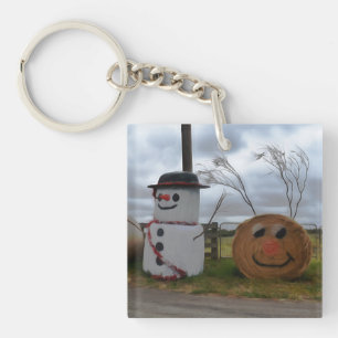 Porte-clefs Bague de clé de Noël d'une ferme