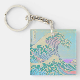 Porte-clefs Bague de clé Pastel Grande vague