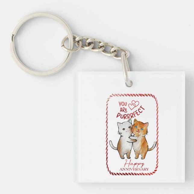 Porte-clefs Bague de clés d'anniversaire  (Devant)