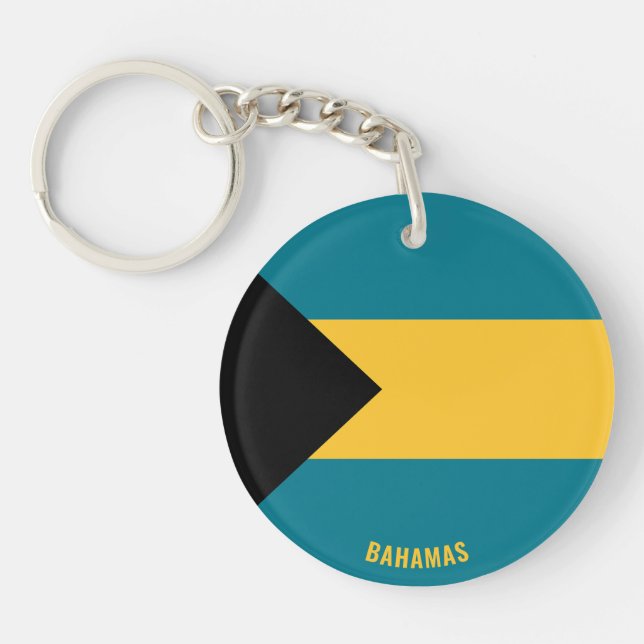 Porte-clefs Bahamas Drapeau charmant patriotique (Devant)