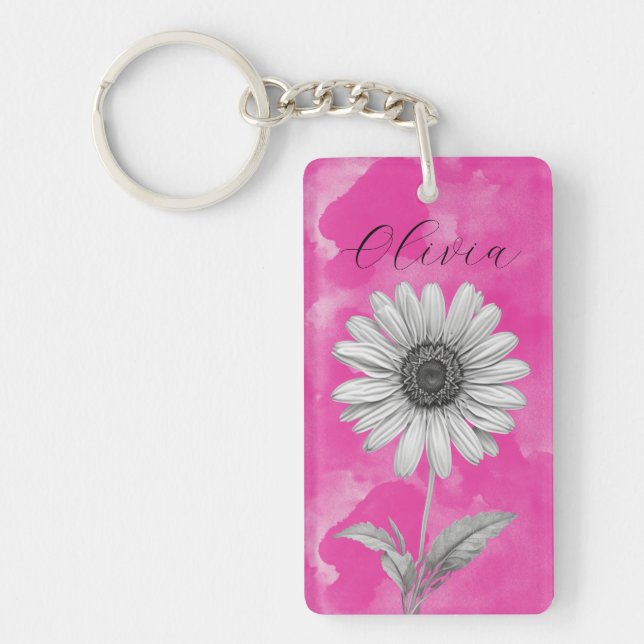 Porte-clefs Baise personnalisée rose chaud (Devant)