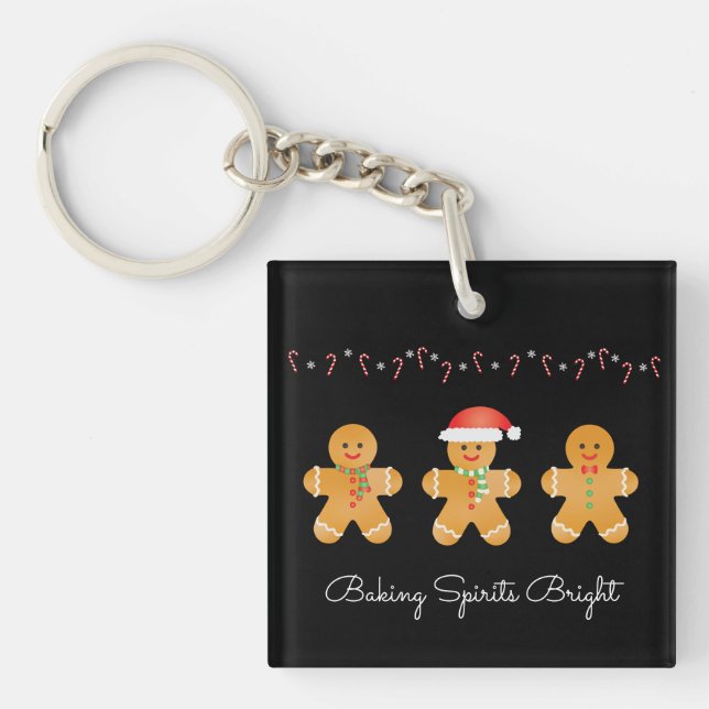 Porte-clefs Baking Spiritueux Bright Gingerbread Hommes (Devant)