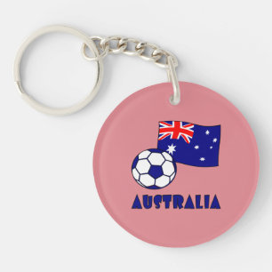 Porte-clefs Bal de football australien et drapeau 2